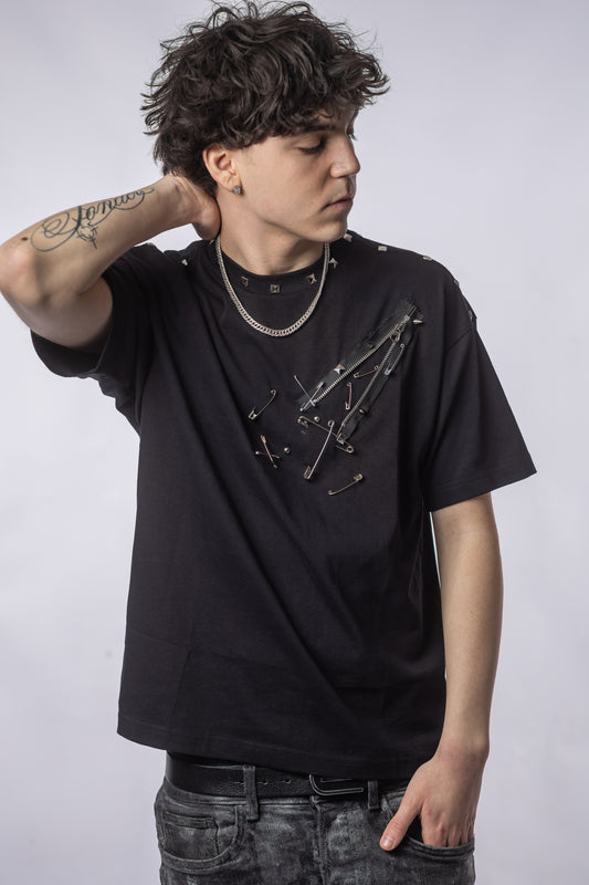Tricou Oversized ZIP PINS – Fermoare & Ace Metalice