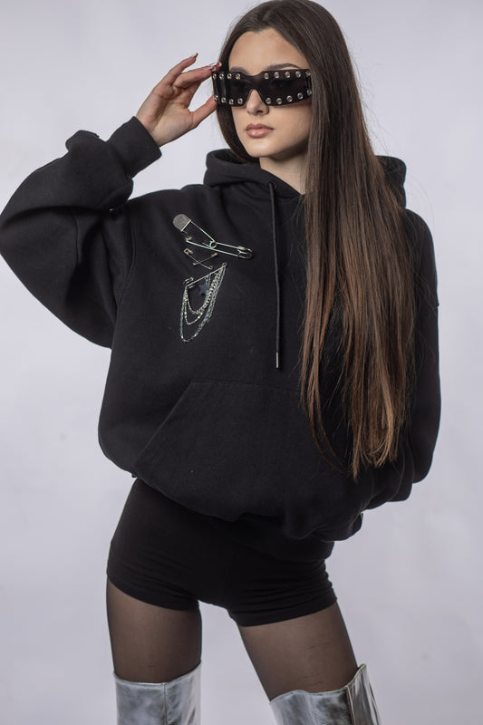 Hanorac ANGEL – Aripi din Ace & Lanțuri Metalice