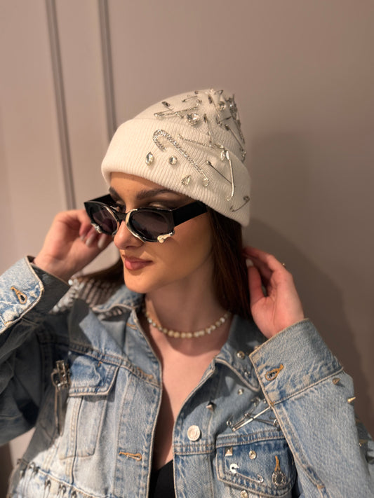 Fes SILVER BEANIE – Cristale, Ace & Accente Metalice