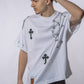 Tricou Oversized CROSS PINS – Print Crucifix & Ace Metalice