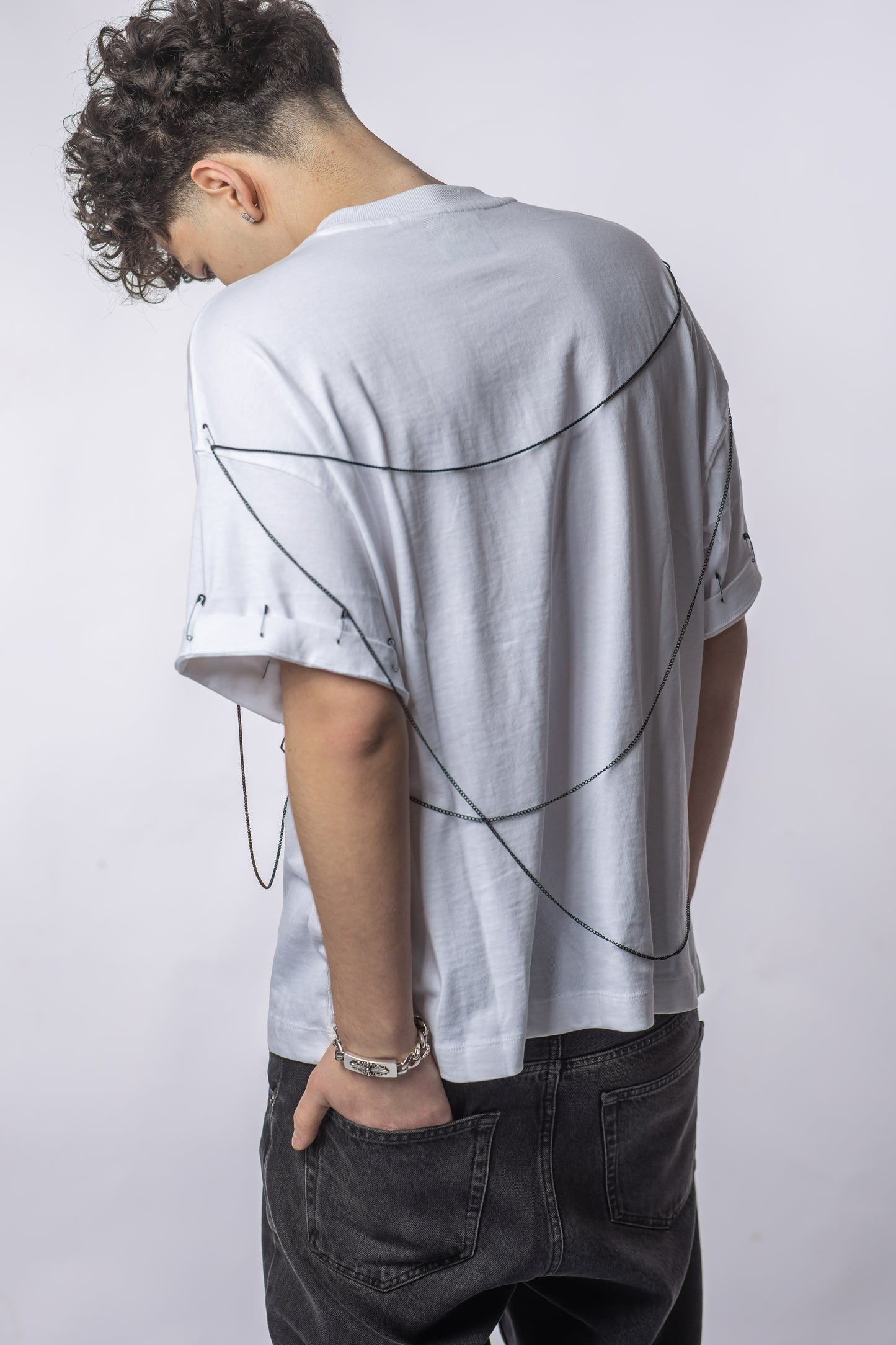 Tricou Oversized CROSS PINS – Print Crucifix & Ace Metalice
