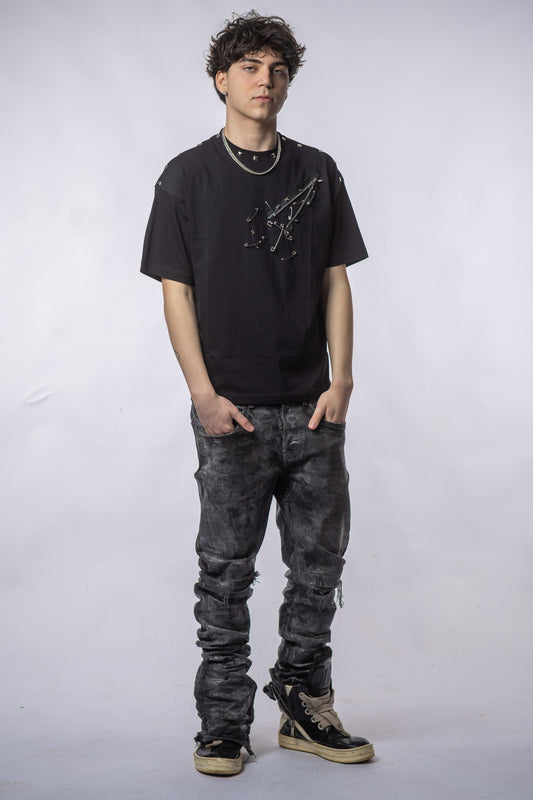 Tricou Oversized ZIP PINS – Fermoare & Ace Metalice