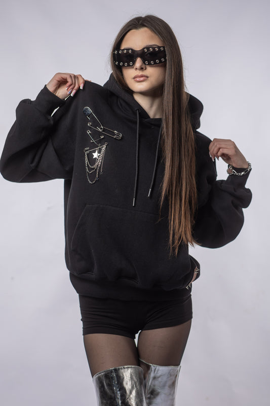 Hanorac ANGEL – Aripi din Ace & Lanțuri Metalice