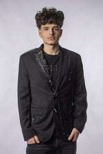 Sacou Bărbați KANE – Ținte, Lanțuri & Detalii Asimetrice