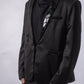 Sacou Bărbați NOCTUS – Satinat, Cristale Negre & Design Geometric